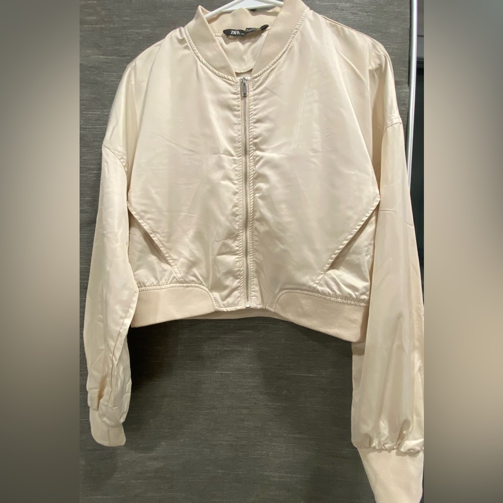 Zara cropped bomber jacket